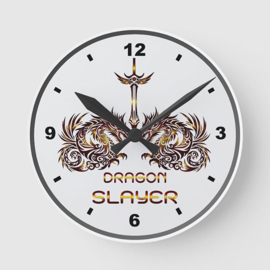 Dragon Slayer of Clock ラウンド壁時計 (正面)