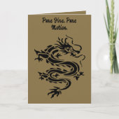 Dragon Stencil Style Cut Out Illustration カード (正面)