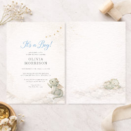 Dragon Storybook It's a Boy Baby Shower 招待状