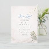 Dragon Storybook It's a Boy Baby Shower 招待状 (スタンド正面)