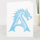 Dragon Styled Letter A, Dragon Alphabet, Monogram カード (正面)