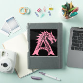 Dragon Styled Letter A, Dragon Alphabet, Monogram シール (iPadカバー)