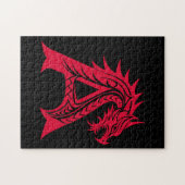Dragon Styled Letter A, Dragon Alphabet, Monogram ジグソーパズル (横)