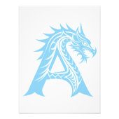 Dragon Styled Letter A, Dragon Alphabet, Monogram フォトプリント (正面)