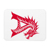 Dragon Styled Letter A, Dragon Alphabet, Monogram マグネット (横)