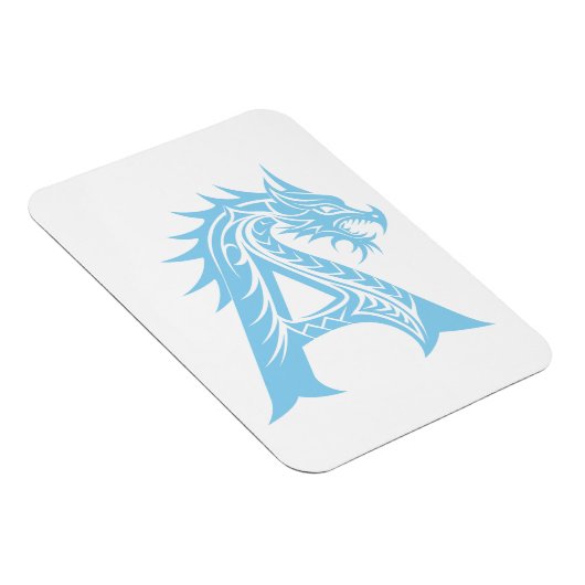 Dragon Styled Letter A, Dragon Alphabet, Monogram マグネット (右側)