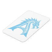 Dragon Styled Letter A, Dragon Alphabet, Monogram マグネット (左側)