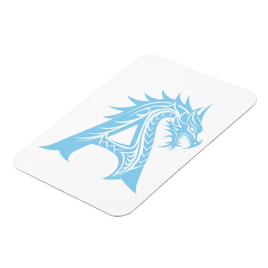 Dragon Styled Letter A, Dragon Alphabet, Monogram マグネット (左側)