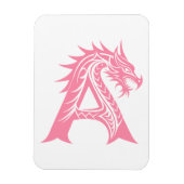 Dragon Styled Letter A, Dragon Alphabet, Monogram マグネット (縦)