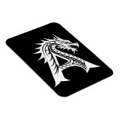 Dragon Styled Letter A, Dragon Alphabet, Monogram マグネット (右側)