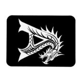Dragon Styled Letter A, Dragon Alphabet, Monogram マグネット (横)