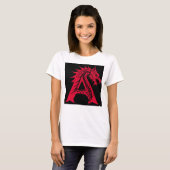 Dragon Styled Letter A, Dragon Alphabet, Monogram Tシャツ (正面フル)