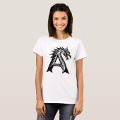 Dragon Styled Letter A, Dragon Alphabet, Monogram Tシャツ (正面フル)