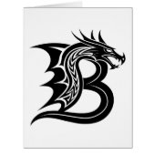 Dragon Styled Letter B, Dragon Alphabet, Monogram (正面)
