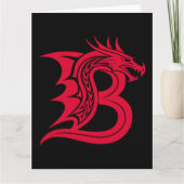 Dragon Styled Letter B, Dragon Alphabet, Monogram カード (正面)