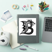 Dragon Styled Letter B, Dragon Alphabet, Monogram シール (iPadカバー)