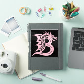 Dragon Styled Letter B, Dragon Alphabet, Monogram シール (iPadカバー)