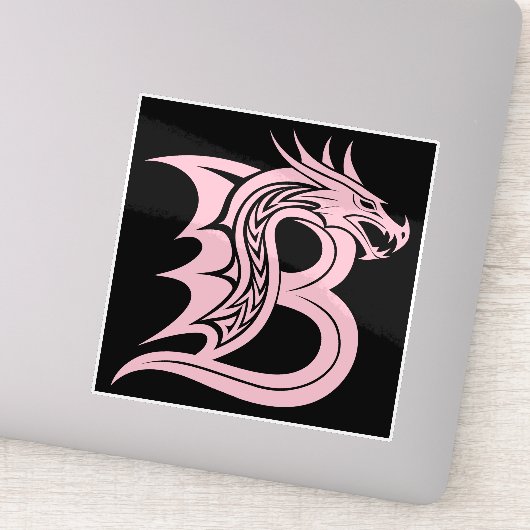 Dragon Styled Letter B, Dragon Alphabet, Monogram シール (詳細)