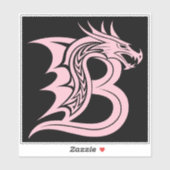 Dragon Styled Letter B, Dragon Alphabet, Monogram シール (シート)