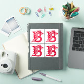 Dragon Styled Letter B, Dragon Alphabet, Monogram シール (iPadカバー)