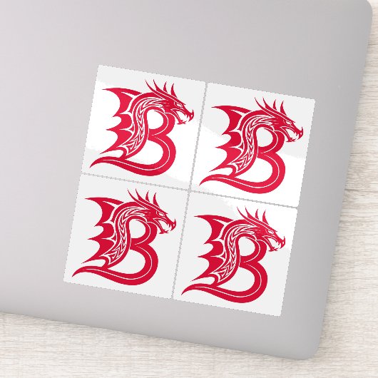 Dragon Styled Letter B, Dragon Alphabet, Monogram シール (詳細)