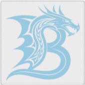 Dragon Styled Letter B, Dragon Alphabet, Monogram シール (正面)