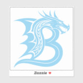 Dragon Styled Letter B, Dragon Alphabet, Monogram シール (シート)