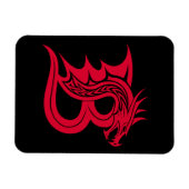 Dragon Styled Letter B, Dragon Alphabet, Monogram マグネット (横)
