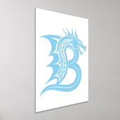 Dragon Styled Letter B, Dragon Alphabet, Monogram 箔ポスター (レイダウン)