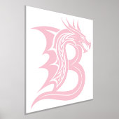 Dragon Styled Letter B, Dragon Alphabet, Monogram 箔ポスター (レイダウン)