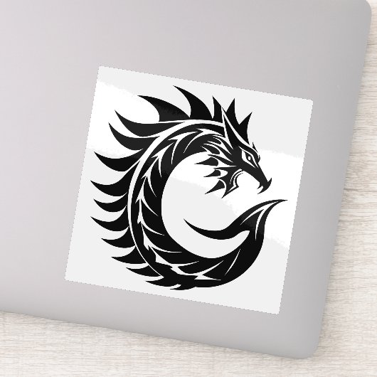 Dragon Styled Letter C, Dragon Alphabet, Monogram シール (詳細)