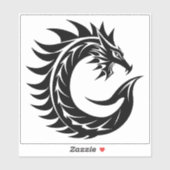 Dragon Styled Letter C, Dragon Alphabet, Monogram シール (シート)