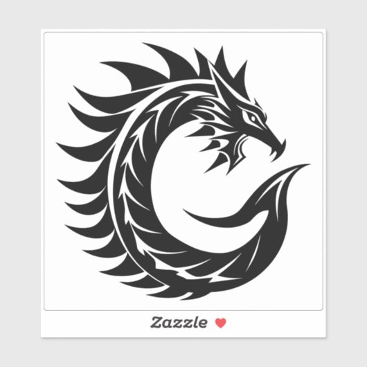 Dragon Styled Letter C, Dragon Alphabet, Monogram シール (シート)