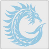 Dragon Styled Letter C, Dragon Alphabet, Monogram シール (正面)