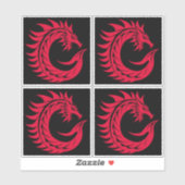 Dragon Styled Letter C, Dragon Alphabet, Monogram シール (シート)