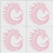 Dragon Styled Letter C, Dragon Alphabet, Monogram シール (正面)