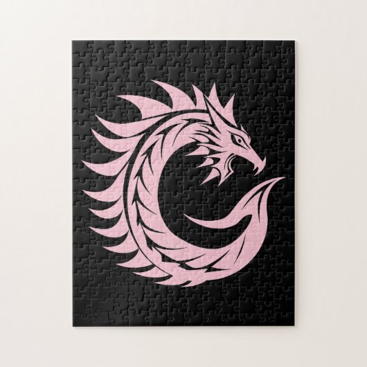 Dragon Styled Letter C, Dragon Alphabet, Monogram ジグソーパズル (縦)