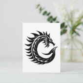 Dragon Styled Letter C, Dragon Alphabet, Monogram ポストカード (スタンド正面)