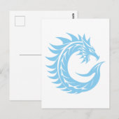 Dragon Styled Letter C, Dragon Alphabet, Monogram ポストカード (正面/裏面)