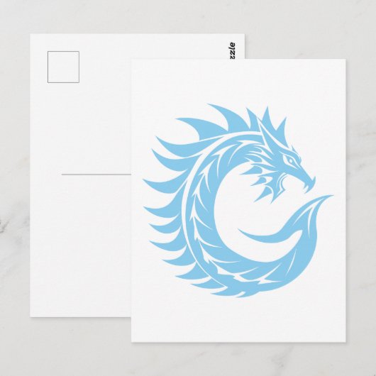 Dragon Styled Letter C, Dragon Alphabet, Monogram ポストカード (正面/裏面)