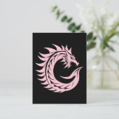 Dragon Styled Letter C, Dragon Alphabet, Monogram ポストカード (スタンド正面)