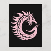 Dragon Styled Letter C, Dragon Alphabet, Monogram ポストカード (正面)