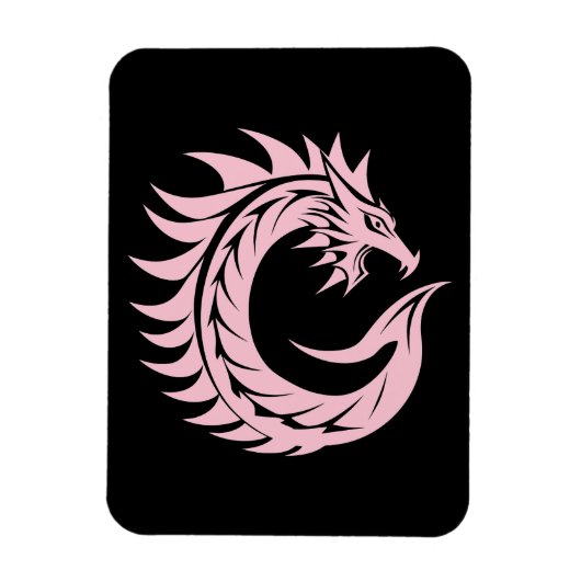 Dragon Styled Letter C, Dragon Alphabet, Monogram マグネット (縦)