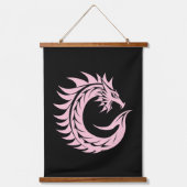 Dragon Styled Letter C, Dragon Alphabet, Monogram 吊り下げ型タペストリー (正面)