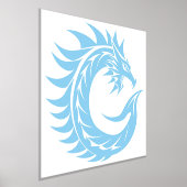 Dragon Styled Letter C, Dragon Alphabet, Monogram 箔ポスター (レイダウン)