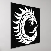 Dragon Styled Letter C, Dragon Alphabet, Monogram 箔ポスター (レイダウン)