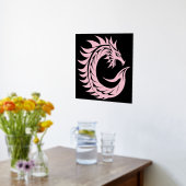 Dragon Styled Letter C, Dragon Alphabet, Monogram 箔ポスター (レイダウン (キッチン))