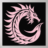 Dragon Styled Letter C, Dragon Alphabet, Monogram 箔ポスター (正面)