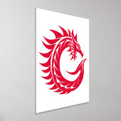 Dragon Styled Letter C, Dragon Alphabet, Monogram 箔ポスター (レイダウン)