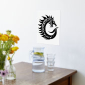 Dragon Styled Letter C, Dragon Alphabet, Monogram 箔ポスター (レイダウン (キッチン))